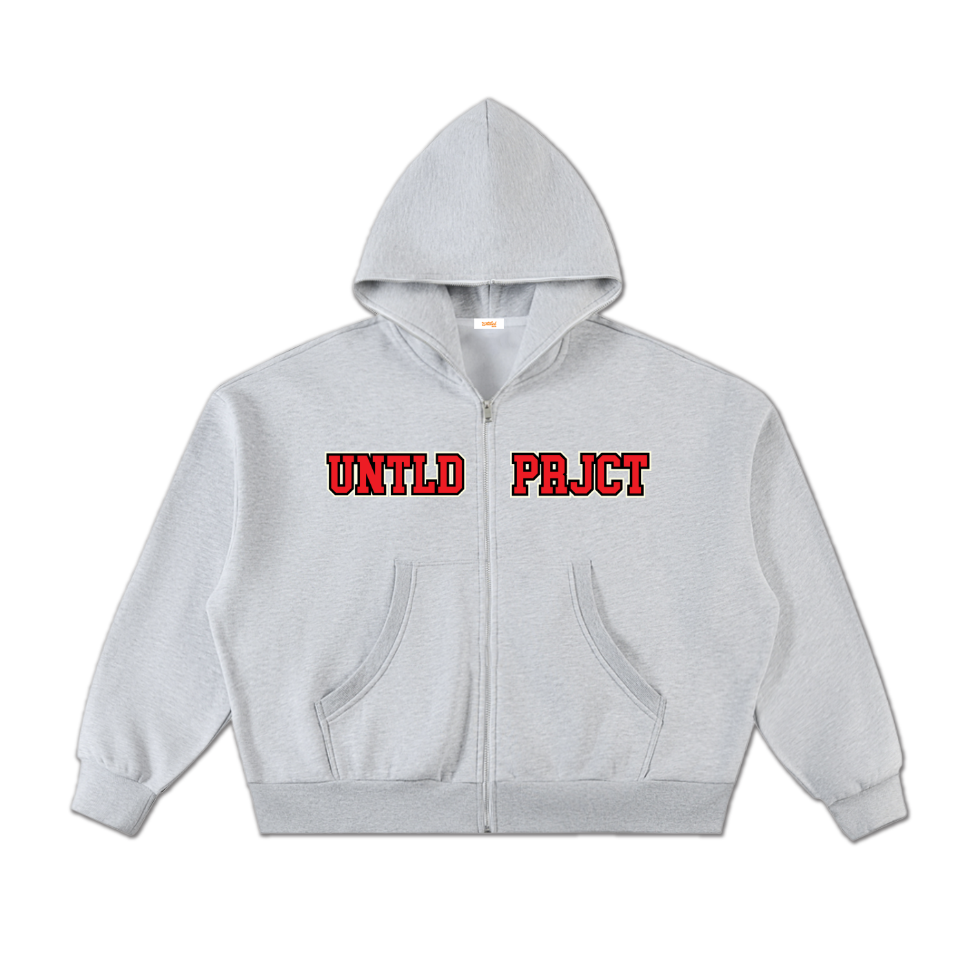 COLLEGIATE FULL ZIPP HOODIE [GREY]